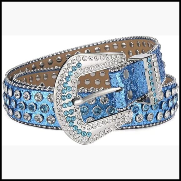 Rhinestone Belt Western Cowboy Cowgirl Studded Waist Belt for Jeans main image 6